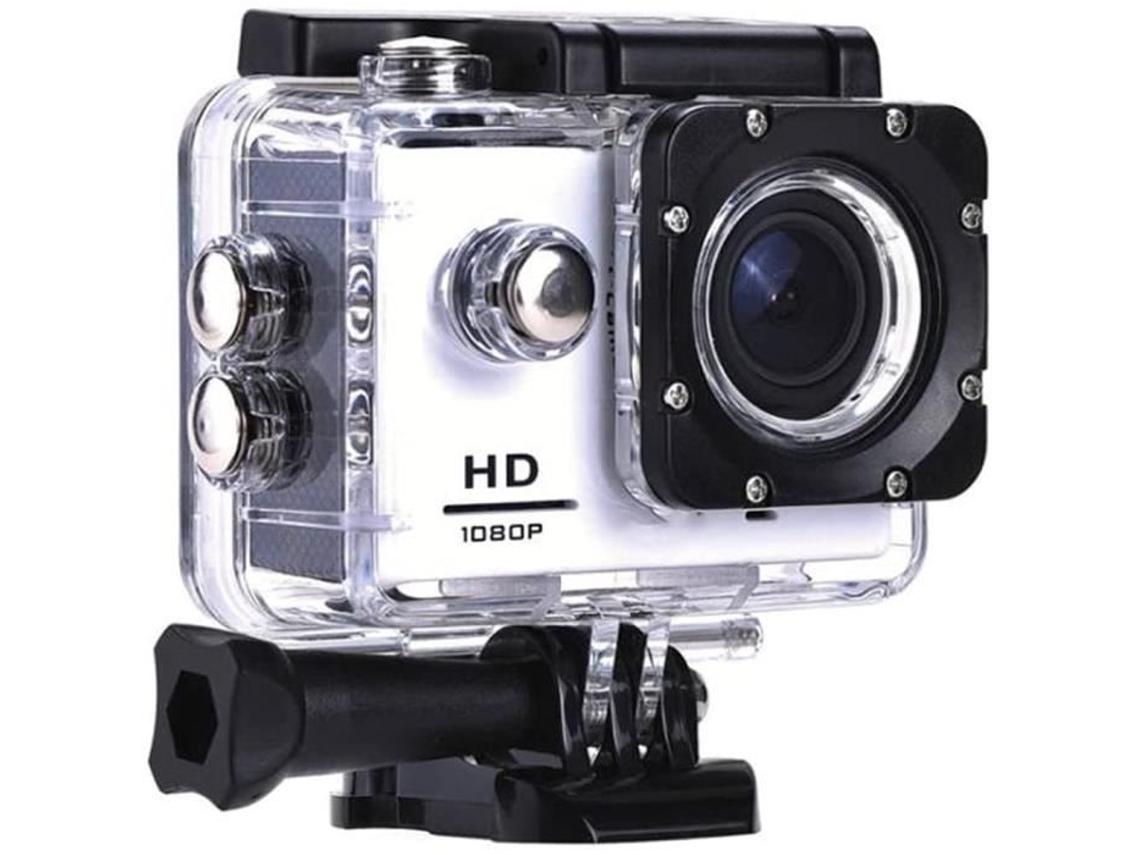 Go Diving Pro Sport Mini Dv 1080P Cámara De Plástico 30M Impermeable Blanco