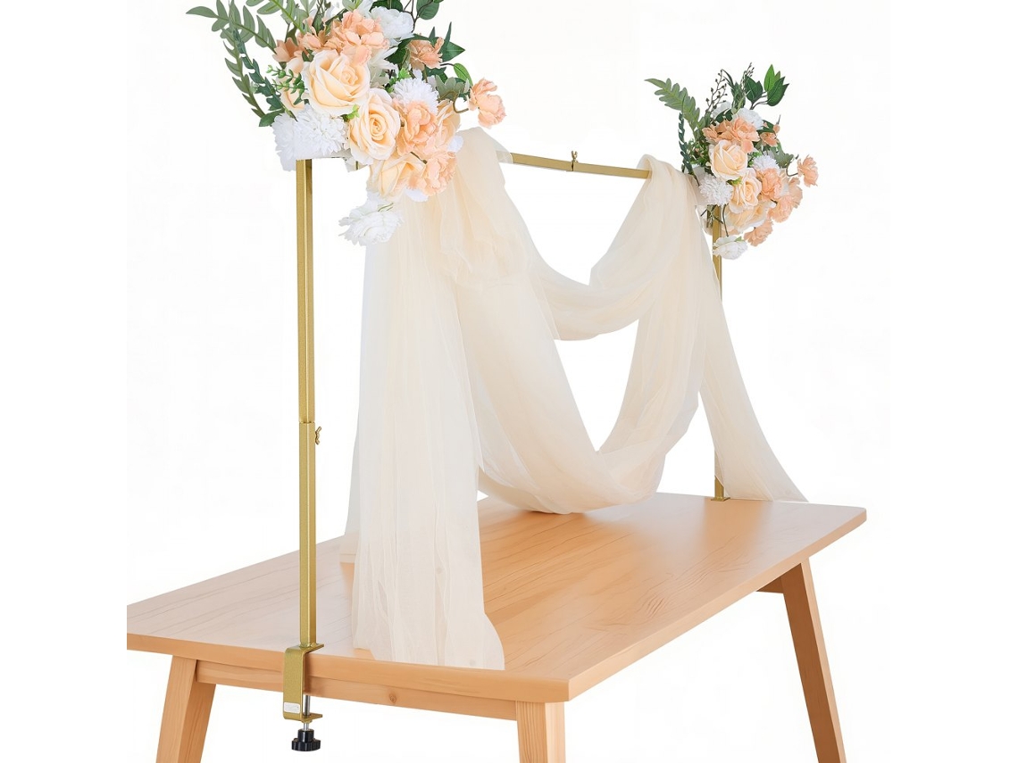 Juego de Soportes de Mesa Ajustables Dorados para Decoración y Eventos Tekmaquinas