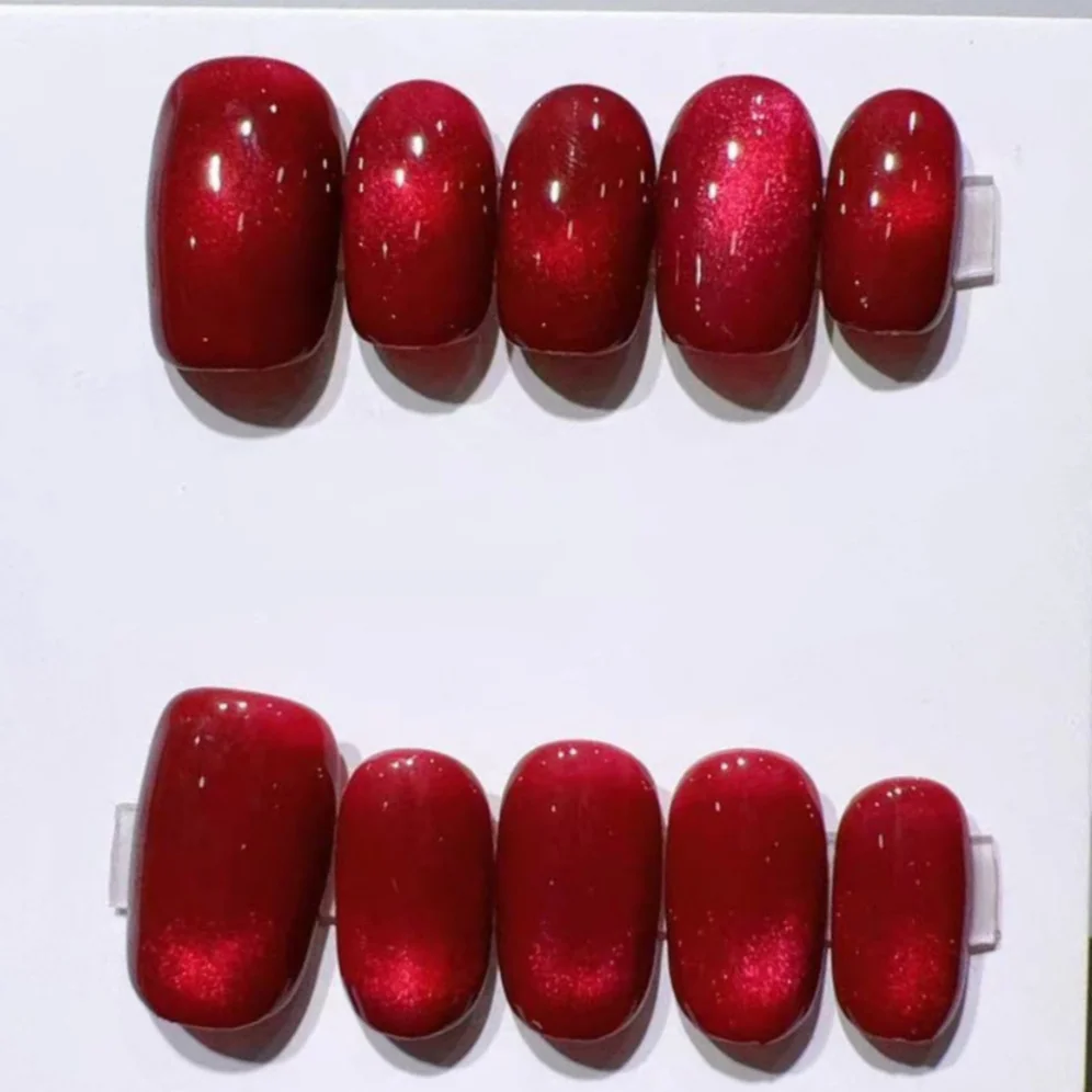 (124-l) Paquete De 10 Pegatinas Para Uñas Hechas A Mano Tipo Prensa, Material Acrílico.