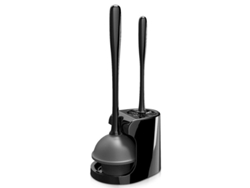 2026-set De Plunger Y Cepillo De Inodoro Para Limpieza De Baño, Negro, 1 Set