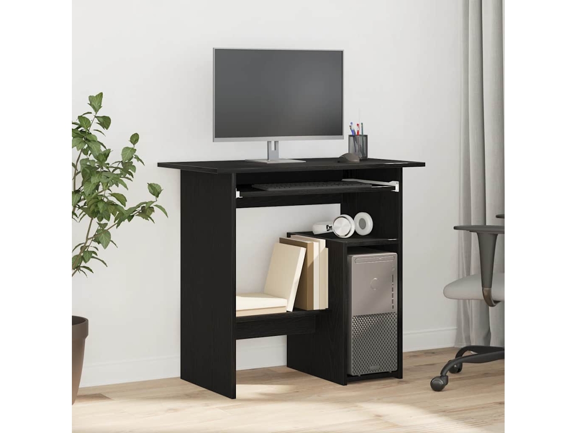 Escritorio | Mesa | Mesa de escritura 80x45x74 cm, derivados de madera de roble negro