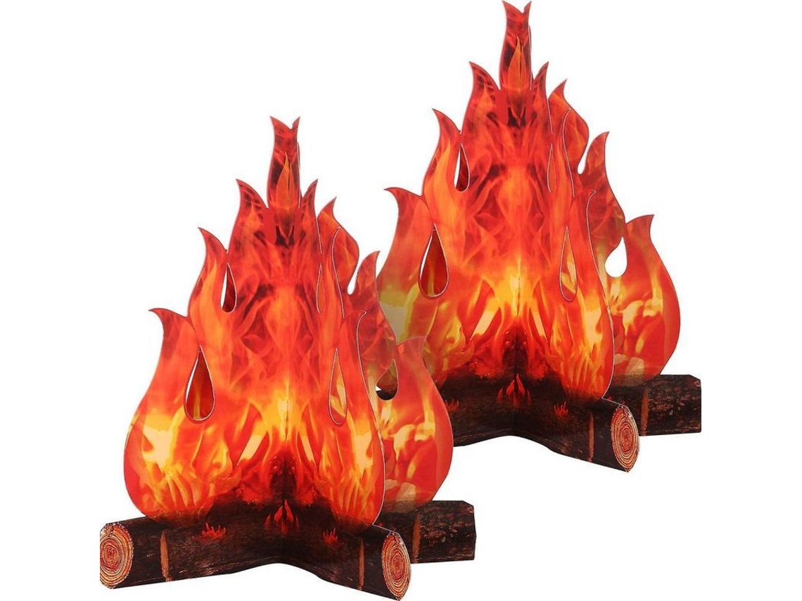2026-centro De Mesa Fuego De Cardboard 3d Artificial Decorativo Para Fiestas Camping Navidad Halloween