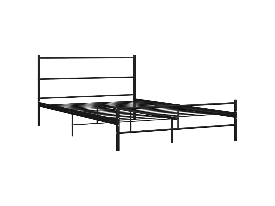 Maison Exclusive - Estructura De Cama Sin Colchón Metal Negro 120x200 Cm