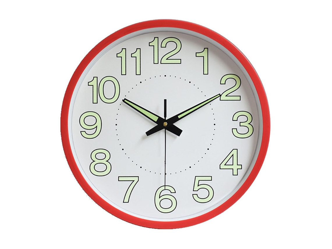 Reloj de pared minimalista y luminoso