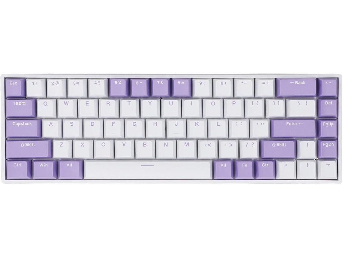 Teclado Mecánico Compacto Para Juegos Con Retroiluminación Rgb De 68 Teclas Y 60 % De Grosor, Con Interruptores Azules.