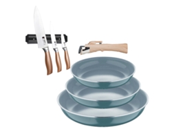 Sartenes Ø18ø20ø24cm Inducción Clickcook Y Cuchillos De Cocina