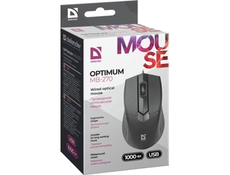 Ratón DEFENDER (1000 dpi - Negro)