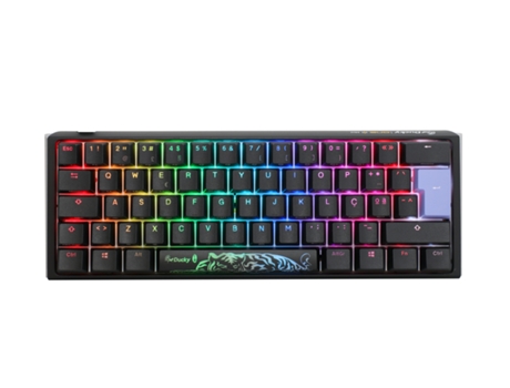 Teclado DUCKY One 3 Classic Mini 60% Hot-Swappable Mx-Silent Red Rgb Pbt Mecánico