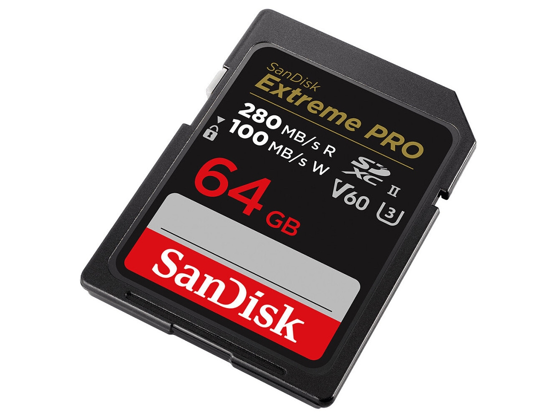 Sandisk Cartão Extreme Pro SDXC 64GB 280MB/s V30 UHS-II