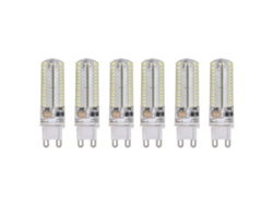2026-6 Piezas Bombillas Led G9 De Silicona 5w 104led Ip45 Impermeable Para Lámpara De Techo Pared 220v
