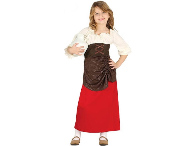 Disfraz de Niña DISFRAZZES Posadera Medieval (Talla: 5 a 6 años)