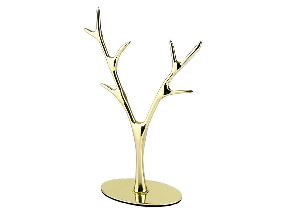 Soporte De Joyería En Forma De Árbol Para Colgantes Anillos Aretes Organizador De Metal