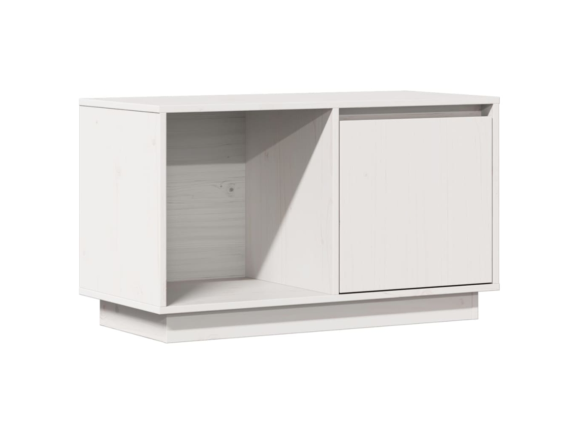 Mueble de TV en madera maciza de pino blanco MAISON EXCLUSIVE (74x35x44 cm)