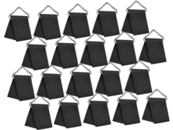 Juego de 60 anillas triangulares reforzadas para trampolines, con anillas en V de metal galvanizado y correas para la lona de salto.