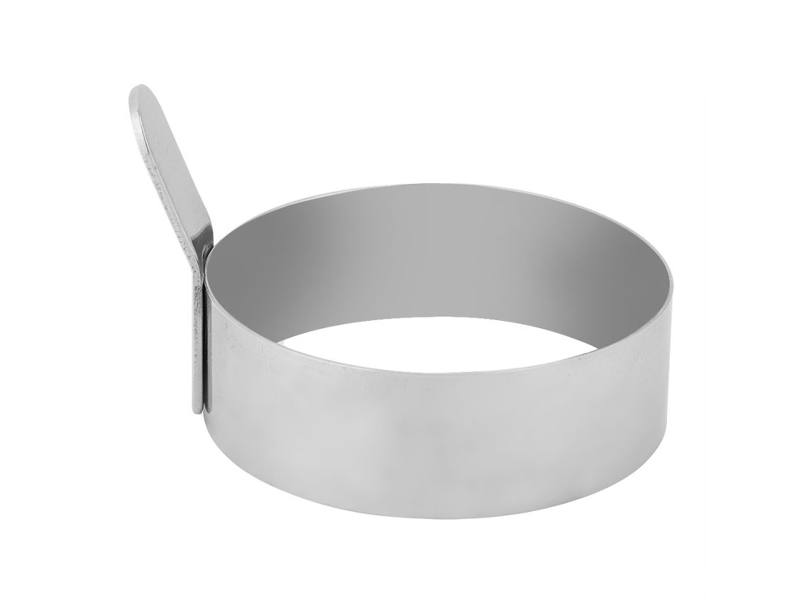 Aro de acero inoxidable para huevos fritos y panqueques, forma redonda, tamaño L