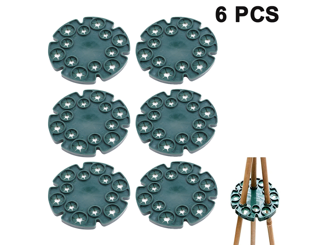 Anillo de soporte de bambú Unidades de soporte para plantas trepadoras Guisantes Frijoles Tomates Pepinos Marco de soporte
