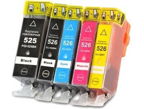 Pack 5 Cartuchos para Canon 525XL / 526XL