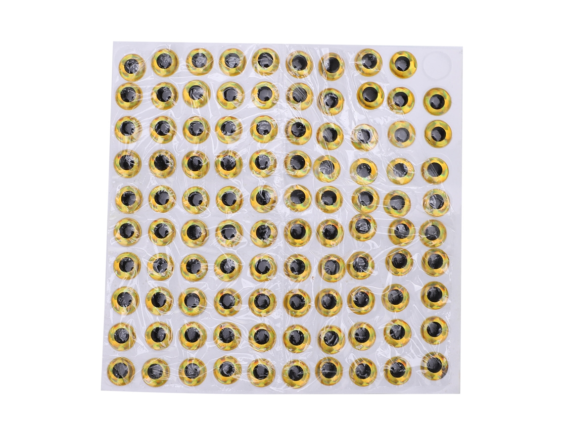2026rebe-pegatina De Ojo De Pez Simulado 3d Duradera Ligera No Se Caen Fácilmente Materiales Para Amarrar Moscas Oro