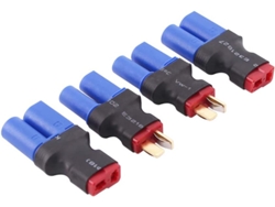 Pieza para Teledirigidos 4 Piezas EC5 to T-Plug Deans Style Male Female RC Connector Adaptador