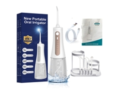 Irrigador bucal Hilo dental Limpieza bucal eléctrica portátil Descalcificación-Blanco Soporte de almacenamiento DIGITALLAB