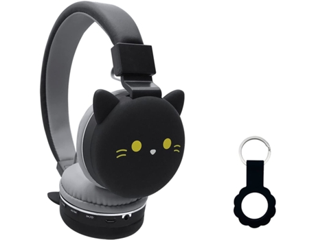 Auriculares Estéreo inalámbrico de dibujos animados de gato negro Estéreo de dibujos animados para niños Estéreo inalámbrico para niños