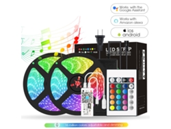 Tira De Led Rgb De 10 M Con Wifi, Control Por Aplicación, Regulable Y Sincronización Con La Música.