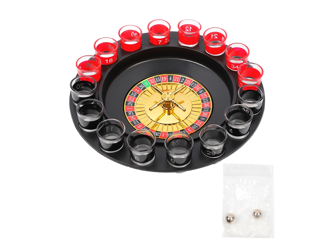 Juego De Mesa Giratoria Para Copas De Chupito Con 16 Copas Y 2 Bolas De Metal Diversión Infinita Para Fiestas