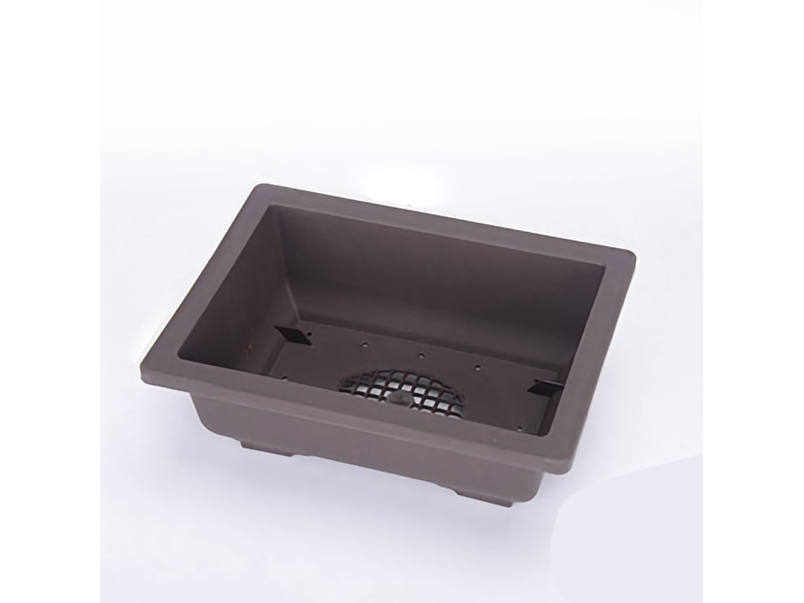 Maceta rectangular para suculentas con bandeja de drenaje