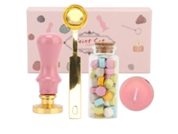 Kit De Sellos De Cera Con Diseño De Macaron Claro Para Invitaciones De Boda Hechas A Mano.