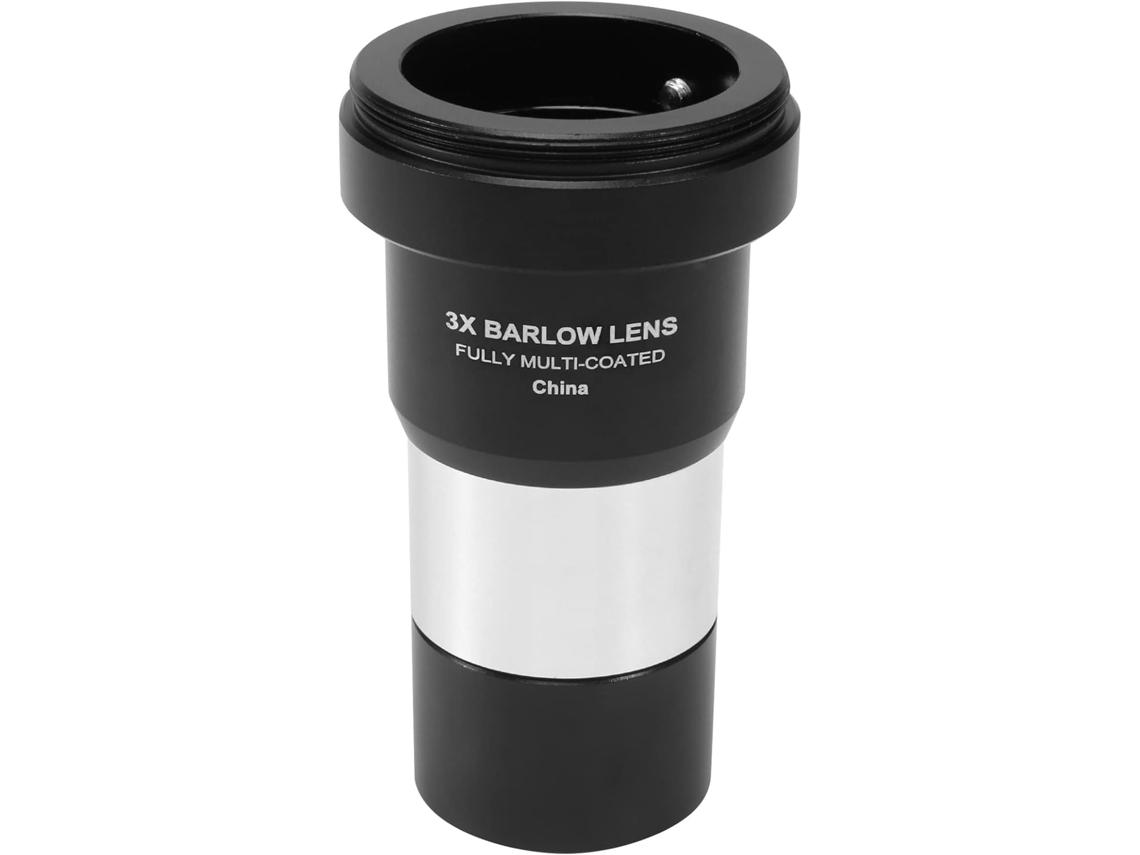 Lente Barlow 3x De 1,25 Pulgadas, Cuerpo Metálico Multicapa Con Rosca M42.