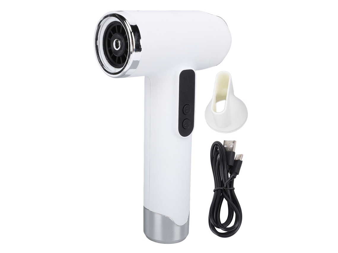 Secador De Pelo Inalámbrico Recargable Por Usb, 15600 Mah, Motor De Alta Velocidad, Portátil, Blanco.