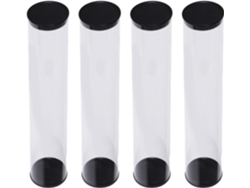 Juego De 4 Tubos Transparentes Para Almacenamiento, Caja Expositora Para 6 Bolas.