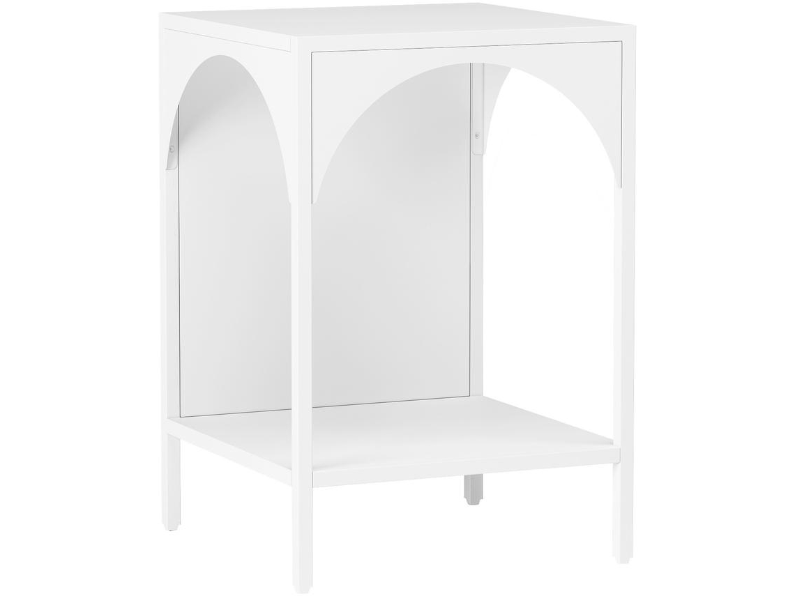 Mueble zapatero Sykkylven [EN.CASA] con 2 puertas aglomerado - Blanco (63 x 24 x 81cm)