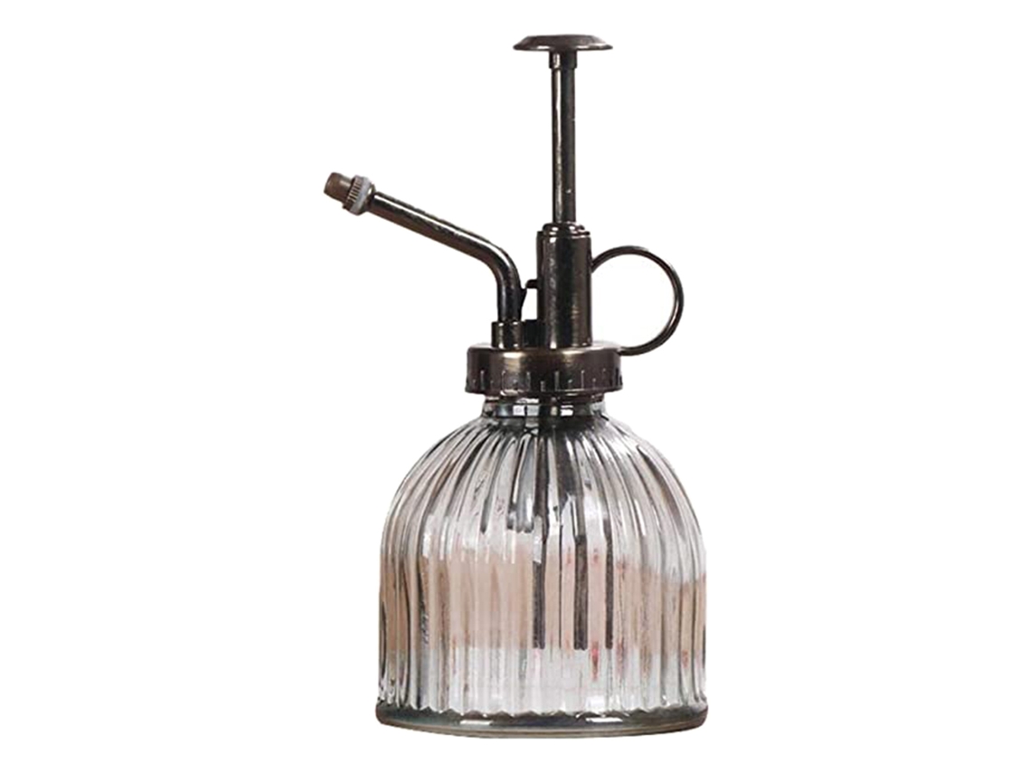 Botella Pulverizadora De Vidrio Retro Para Plantas Con Bomba De Plástico, Herramienta De Riego Para Jardín.