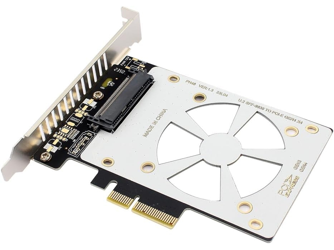 Adaptador U.2 a PCIe PCI Express 3.0 x4/x8/x16 SFF 8639 para 750 SSD SATA NVMe de 2,5 pulgadas SFUSHOS