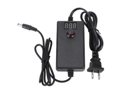 Fuente de alimentación ajustable 2026 3 12V 2A con pantalla, adaptador regulador de velocidad de 24W para motor de bomba de agua y taladro, enchufe estadounidense
