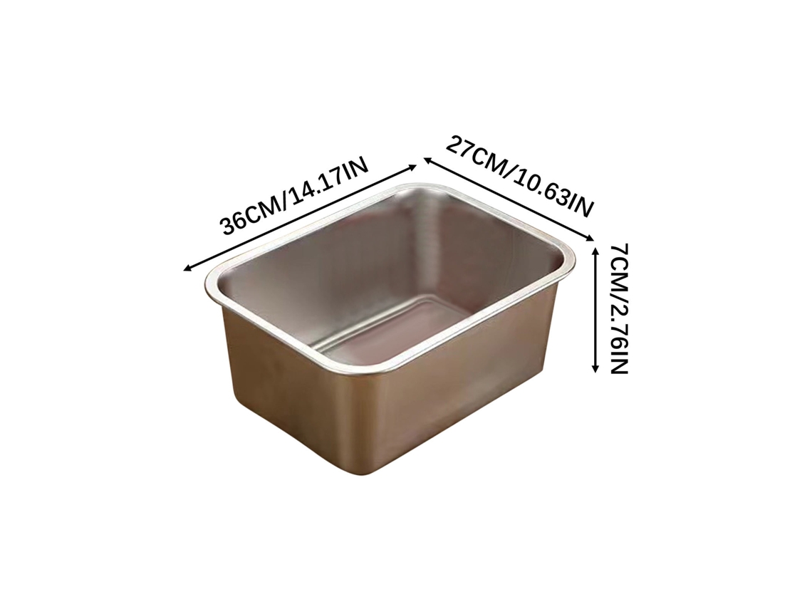 Bandeja De Arena De Acero Inoxidable Para Gatos (7 Cm)