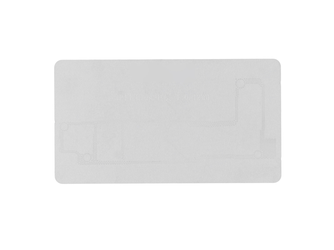 Plantilla de reballing BGA para la capa intermedia de iOS 14 y 14 Plus: buena disipación del calor, posicionamiento preciso.