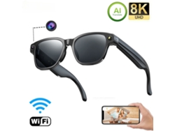 Smartglasses Con Cámara De 8 Mp, Traducción De Chat Con Ia, Reconocimiento De Fotos Y Llamadas Bluetooth (negro)