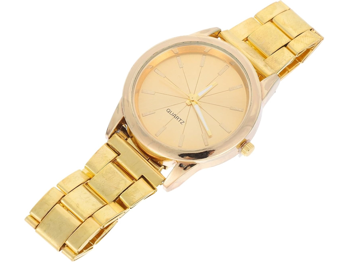 Reloj Diseño Elegante Cuarzo Mujer Metal Dorado Resistente Valentín Cumpleaños Obsequio San