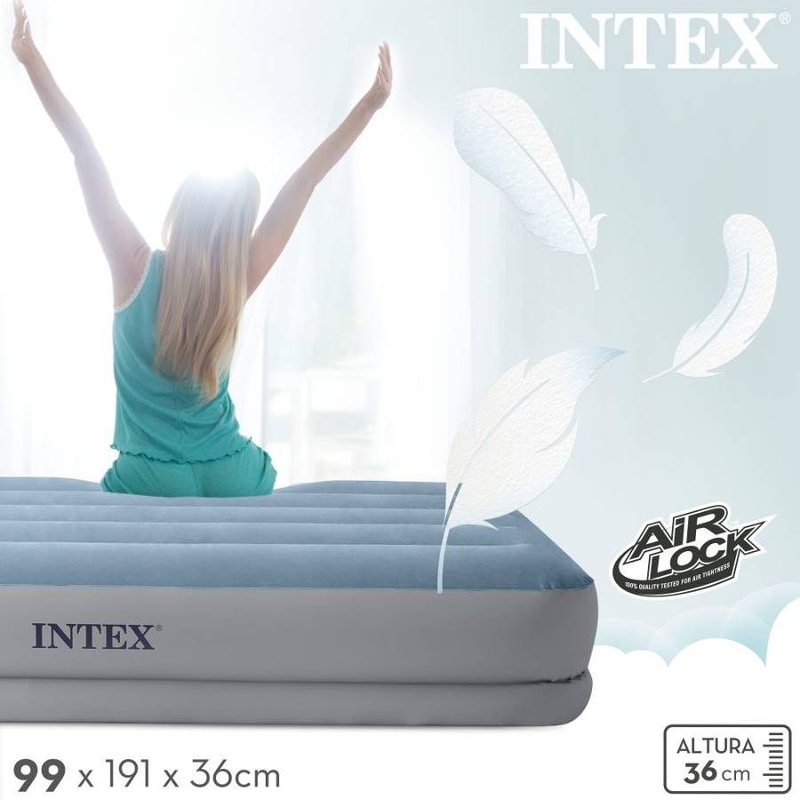 Colchón Hinchable INTEX Individual (PVC - 99x191x36 cm)