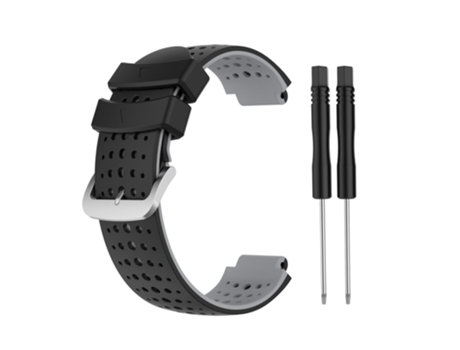 Correa de Silicona dos colores para Garmin Forerunner 735XT 620 630 220 230 235 - negro/gris