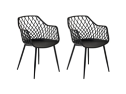 Conjunto de cadeiras de jantar de estilo escandinavo BELIANI Nashua ii de Material sintético Preto 50x51x86