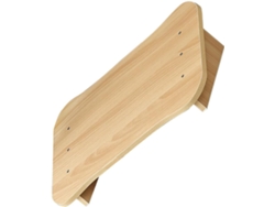 Taburete/reposapiés De Madera Natural, Reclinable, Para Debajo Del Escritorio, Tamaño Mediano, Acabado Claro.