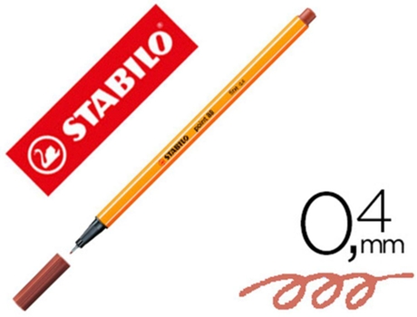 Marcador Stabilo Ponta de Fibra Point 88 Siena Tostado 0.4 mm
