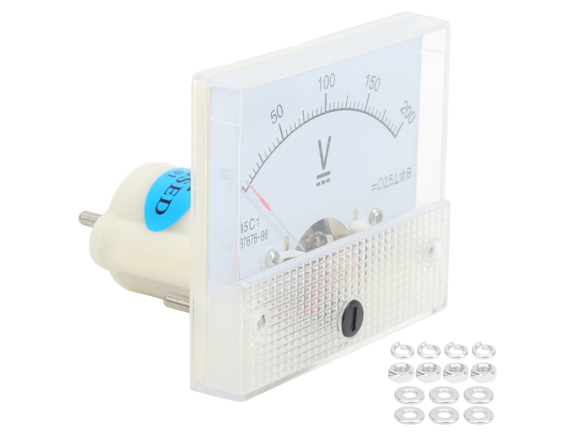 Voltímetro De Cc Con Puntero 85c1 Medidor De Voltaje De Panel 0~200v Instrumento De Medición Eléctrica