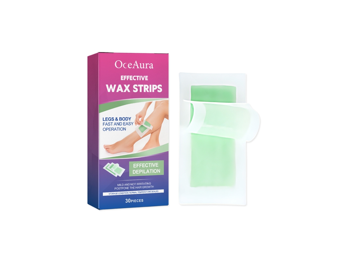 Bandas de cera de aloe vera para una depilación eficaz.