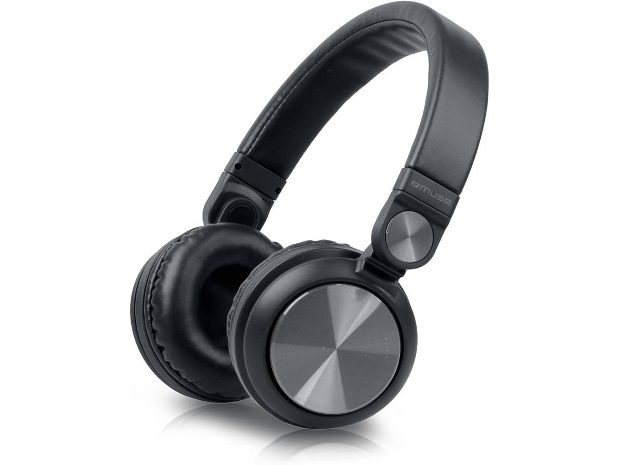 Auscultadores Bluetooth MUSE M-276 (Over Ear - Micrófono - Negro)