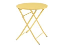 Mesa plegable Sande circular - Amarillo [EN.CASA]