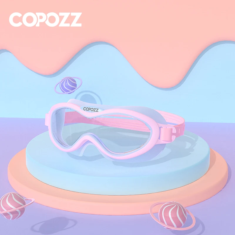 Gafas De Natación Profesionales Para Niños (rosa), De Montura Grande, Alta Definición, Antivaho E Impermeables.